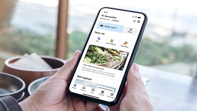 My NRMA app on phone in hands
