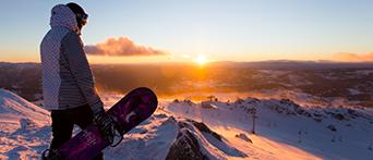 Snowboarder in Jindabyne, Snowy Mountains - image credit: Perisher