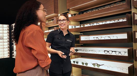 Woman looking for glasses OPSM