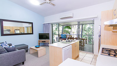 Angourie Resort apartment living area