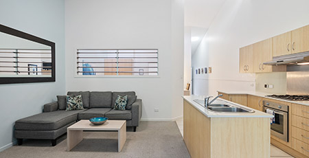 Studio living area Angourie Resort