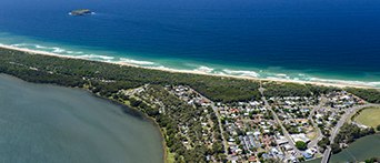 NRMA Budgewoi Holiday Park aerial view