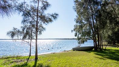 Lakeside views at NRMA Budgewoi Holiday Park