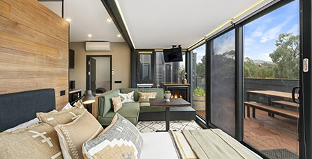 Glamtainer interior - NRMA Jindabyne Holiday Park