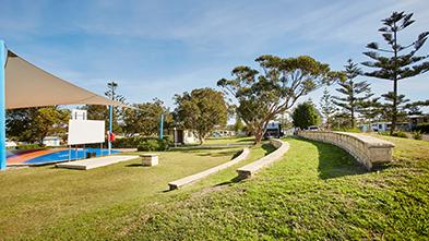 Outdoor movie area Norah Head