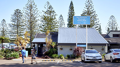 NRMA Port Macquarie Breakwall Holiday Park reception