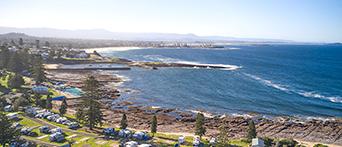 NRMA Shellharbour Beachside Holiday Park aerial