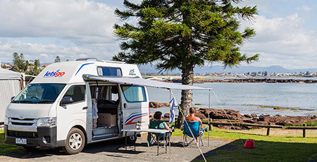 Waterfront caravan and camping site