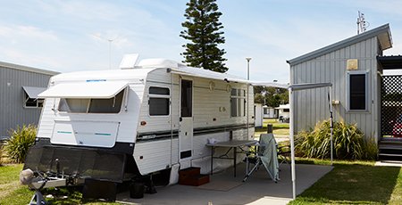 Stockton Beach ensuite site caravans