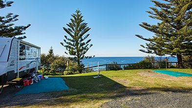 Powered site at NRMA Toowoon Bay Holiday Park