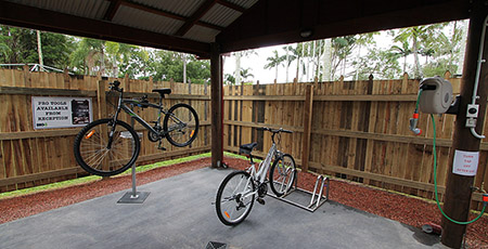 Bike repair and wash station