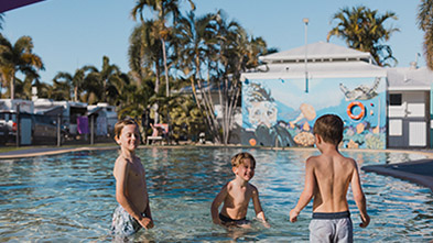 Saltwater swimming pool