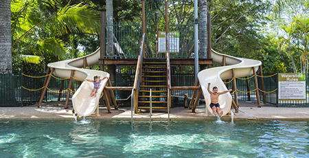 Pool and water slides at Cape Hillsborough