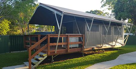 Safari Tent accommodation, Treasure Island QLD