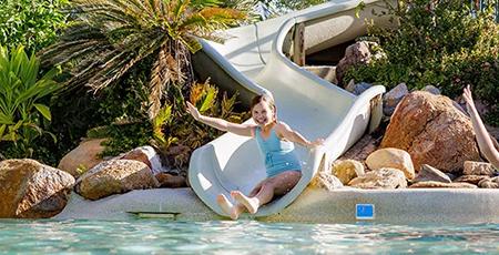 Child on waterslide