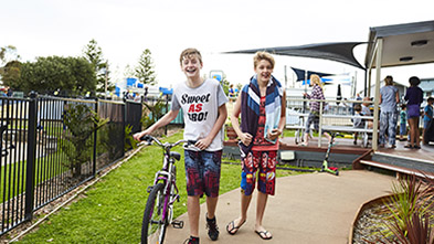 Pumptrack at NRMA Victor Harbor Beachfront Holiday Park
