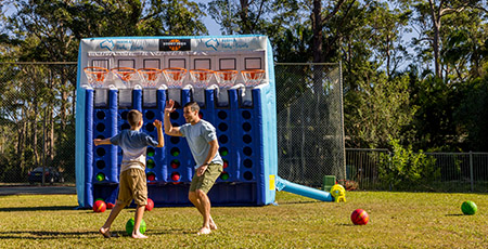 Basketball practice hoops