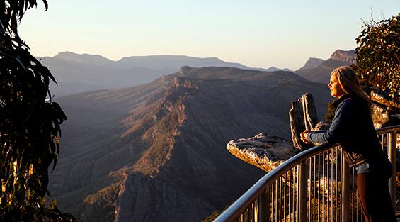 Woman walking Halls Gap