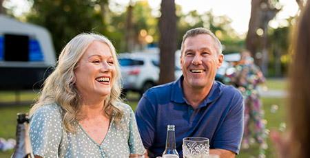 Couple with drinks