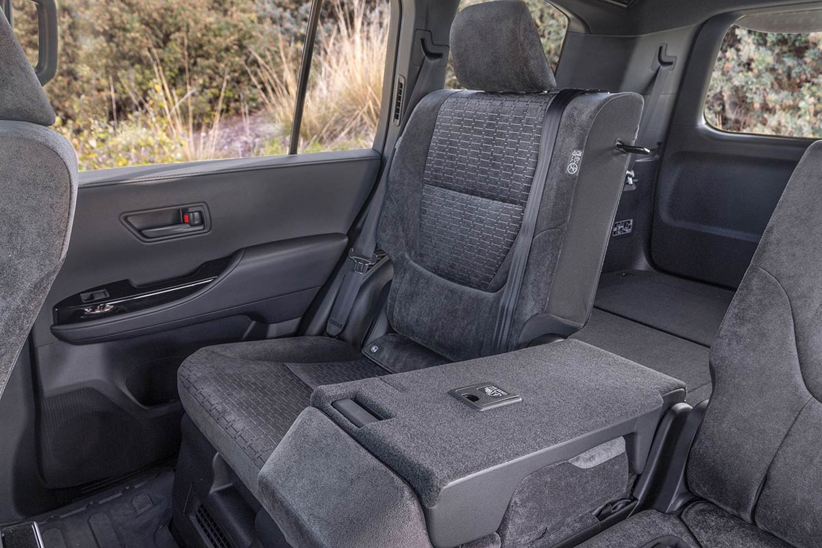 Back row of a 2026 Toyota Landcruiser 300 series