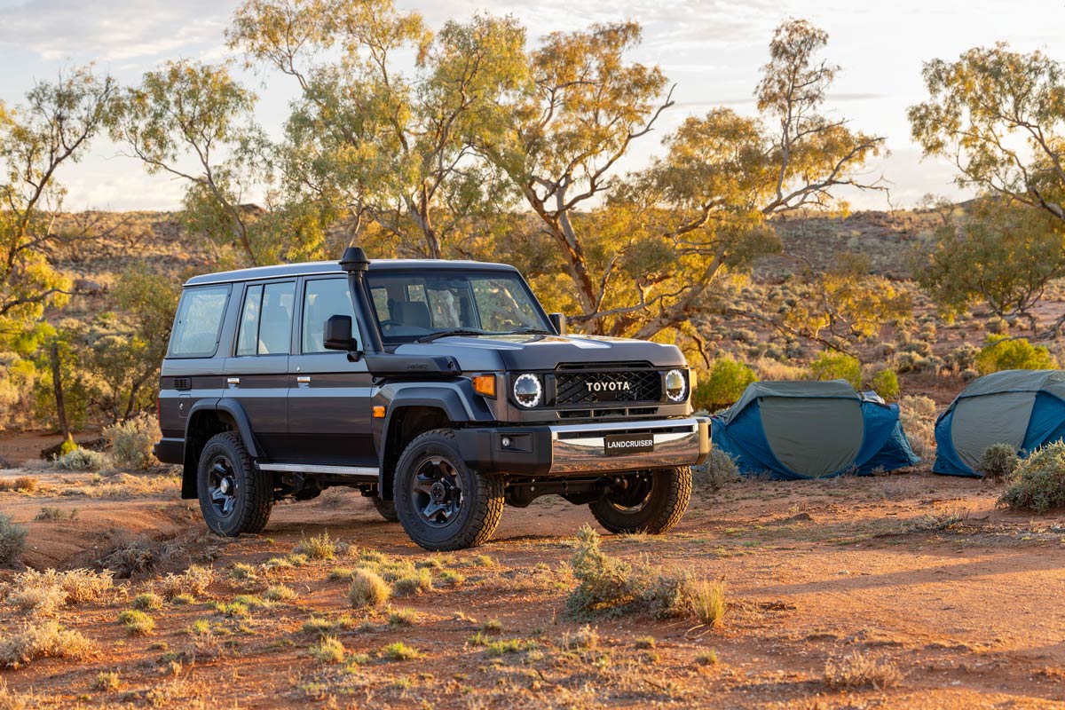 2024 Toyota Landcruiser 70 in the bush