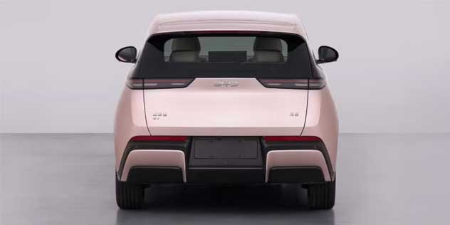 Rear view of new BYD Seagull