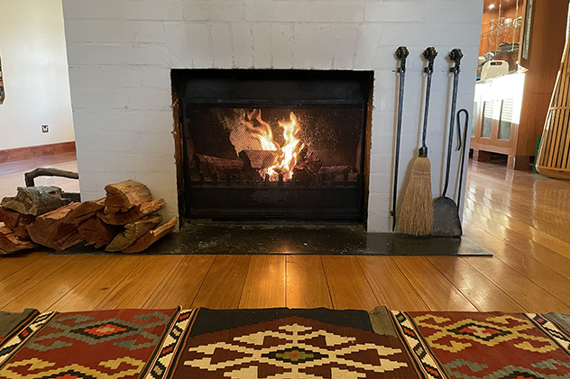 Fireplace at Yarrabandai Creek Homestead