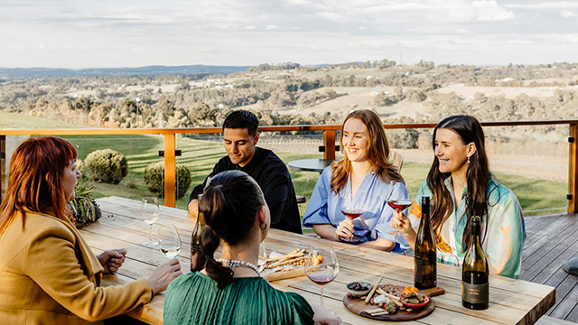 People eating at Borrodell SkyBar in Orange