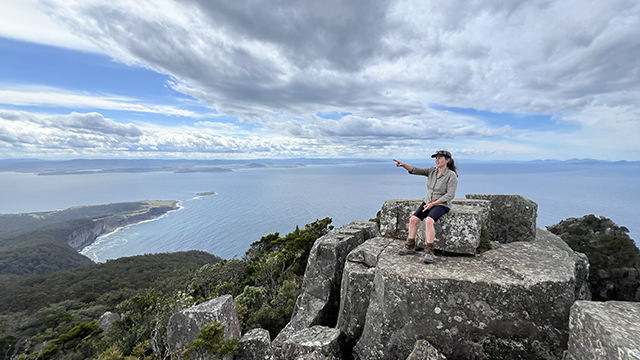 Bishop and Clerk lookout on Maria Island in Tasmania