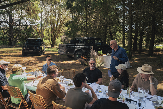 Celebrity chef Matt Moran talks to journalists