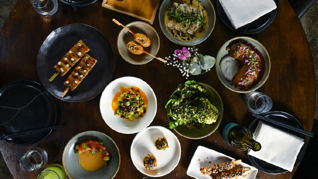 Food on a table