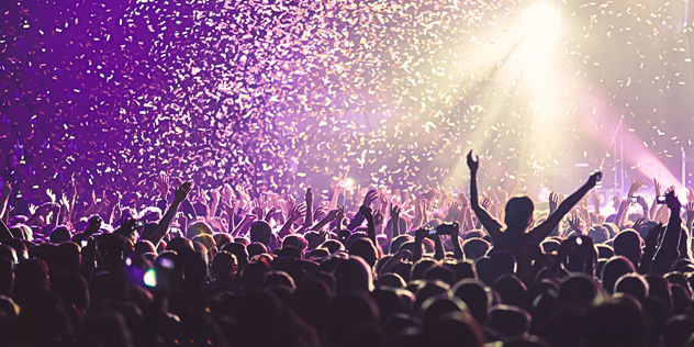 A crowd at a concert
