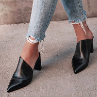 a womans crossed feet