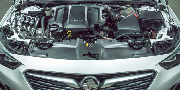 The engine of the 2018 Holden Commodore