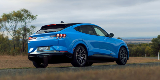 Rear view of the 2023 Ford Mustang Mach-E