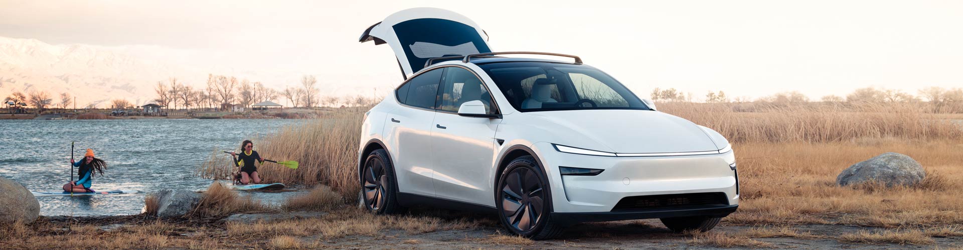 Tesla Model Y kayak