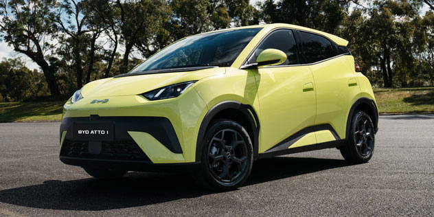 A yellow BYD Atto 1