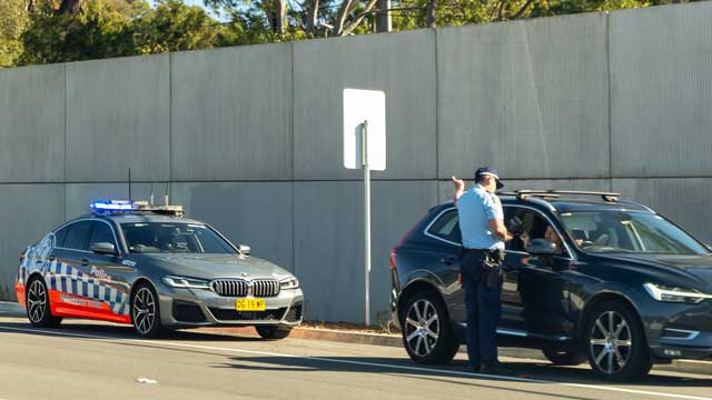 Police checking drivers licence
