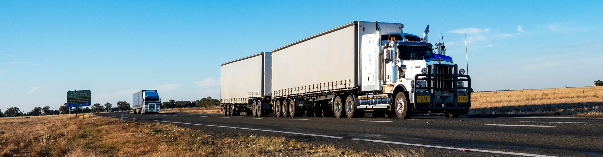 Trucks on the Newell Highway, NSW