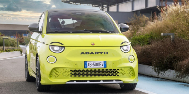 A 2024 Abarth 500e in 'Acid green'