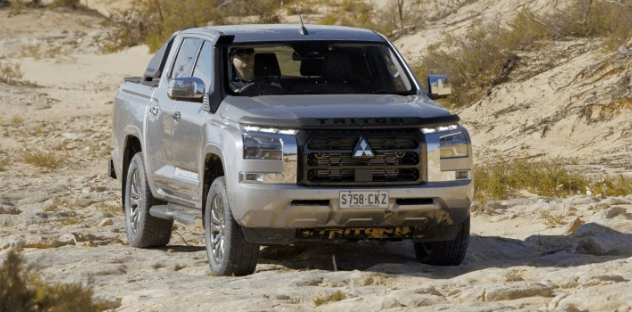 Front shot of a Mitsubishi Triton