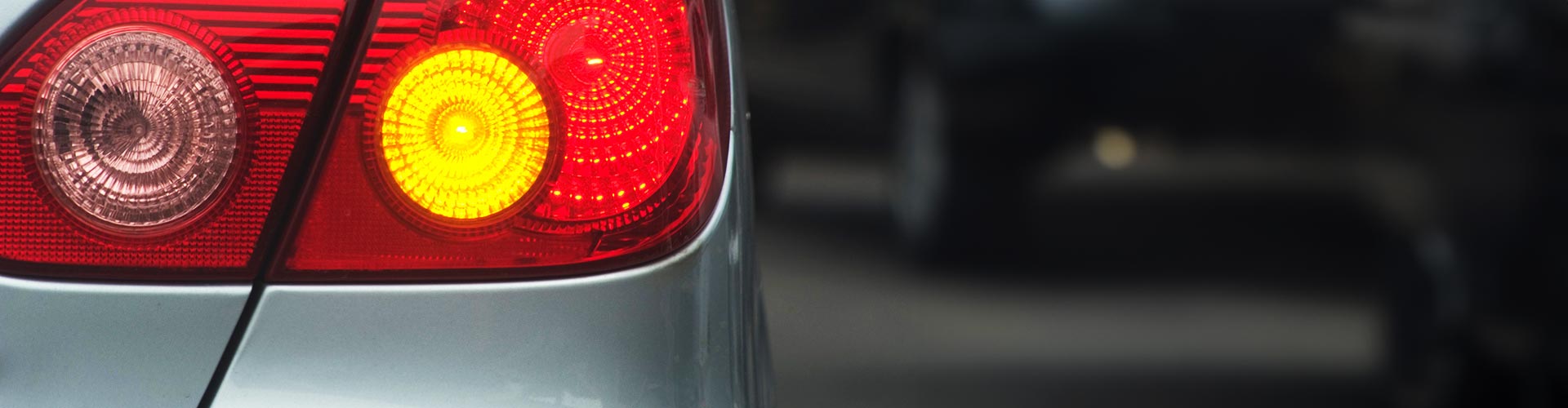 A closeup shot of indicators lights on a car
