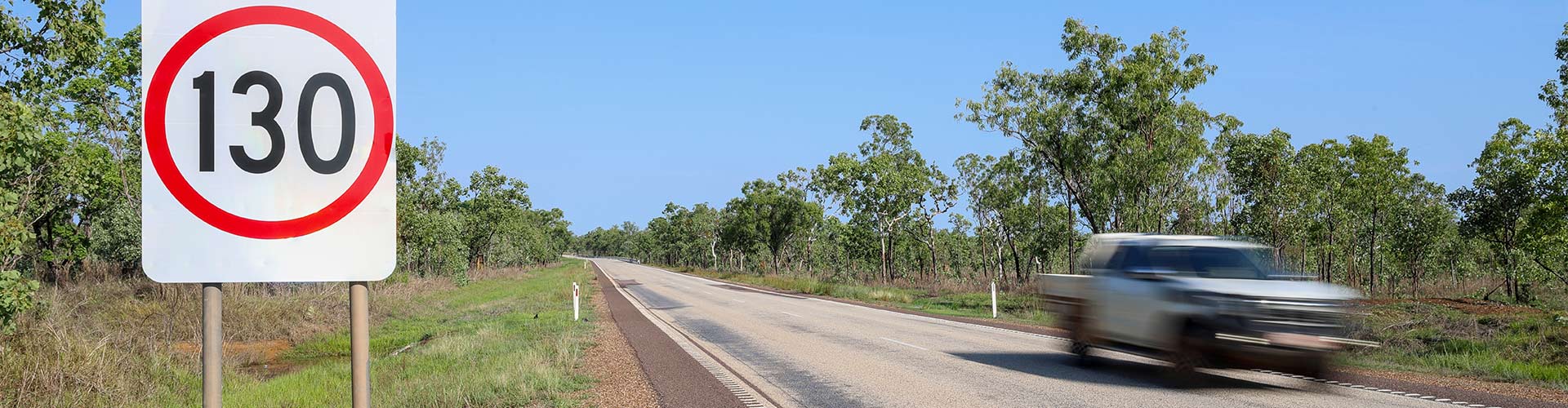 130 km/h road sign in Northern Territory Australia