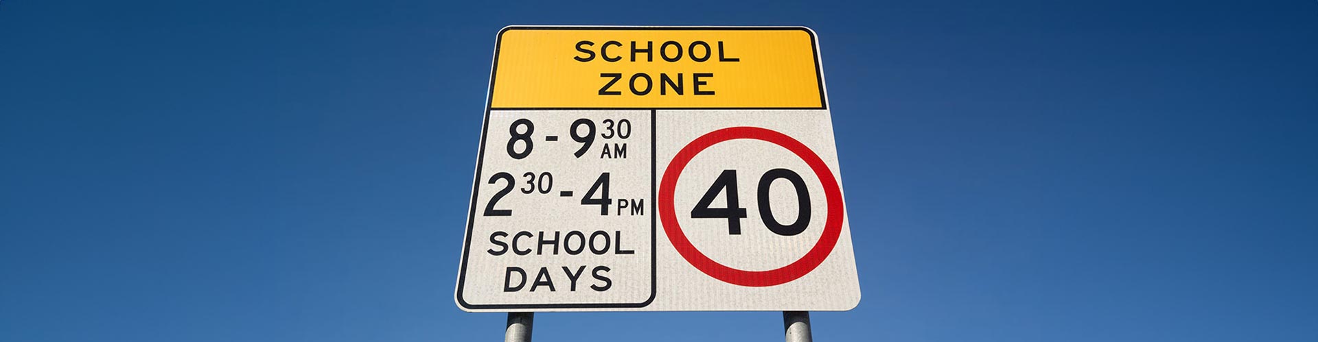 NSW school zones sign