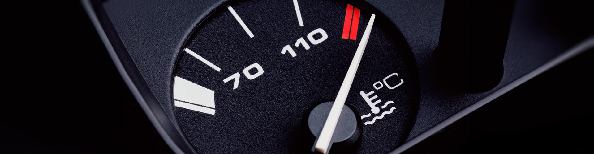 Overheating car temperature gauge