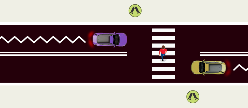 Zig zag marking infographic