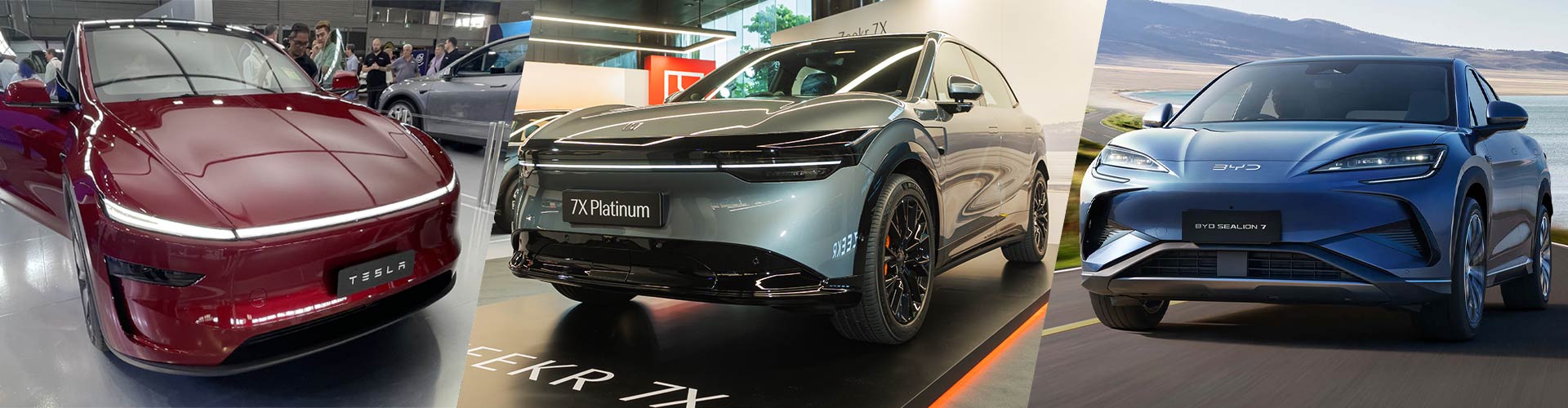 2026 Zeekr 7X vs 2025 Tesla Model Y vs 2025 BYD Sealion 7