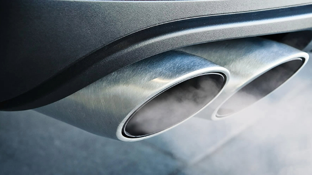  Side shot of a dual side exhaust