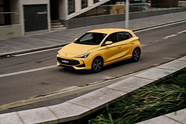 Yellow MG3 hatchback