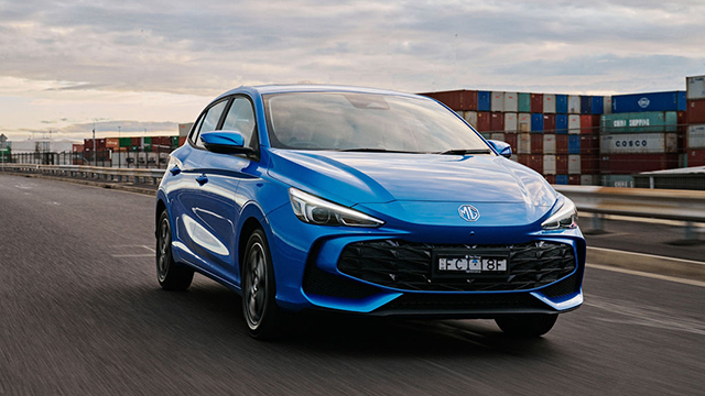 Blue MG3 hatchback